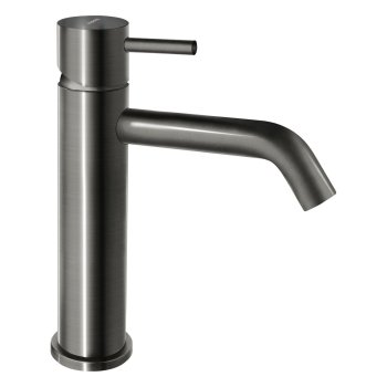 Смеситель для раковины Ferro Ciriculus, однорычажный, с клапаном click-clack, gun metal